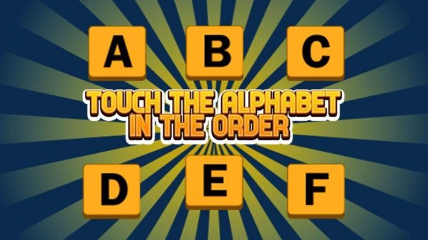 Touch The Alphabet In The Order Puzzle Game