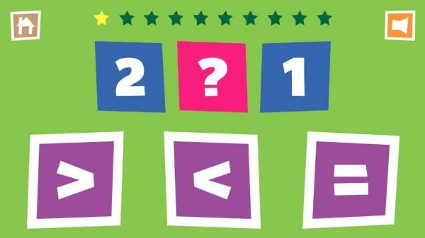 Greater Lesser or Equal Math Game
